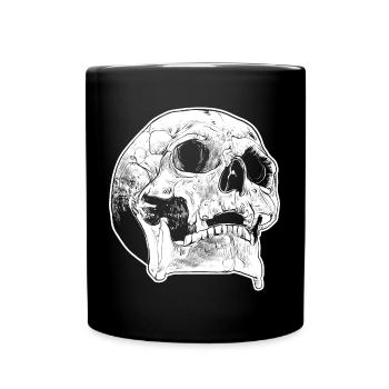 Skull skull bone creepy Gothic - Full Colour Mug - black - Front