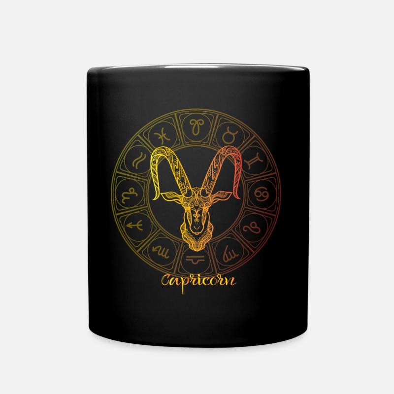 Signe du zodiaque de Capricorne - Mug uni - noir