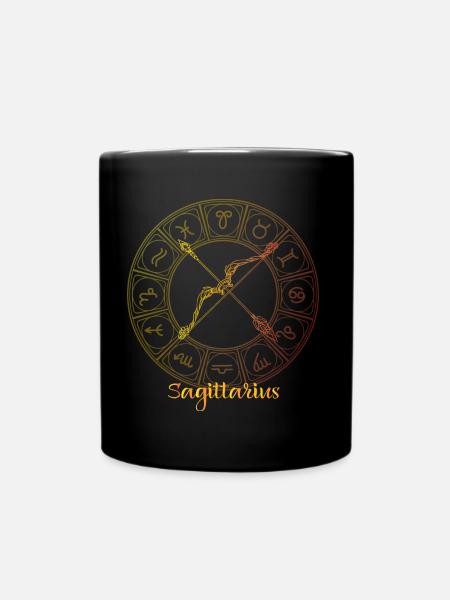 Segno zodiacale del Sagittario - Tazza monocolore - nero