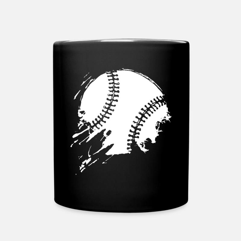 Baseball-T-Shirt - Tasse einfarbig - Schwarz