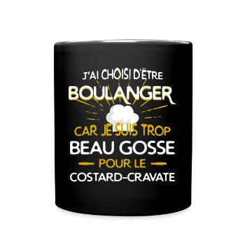 Bäcker - gutaussehend - Tasse einfarbig - Schwarz - Vorne