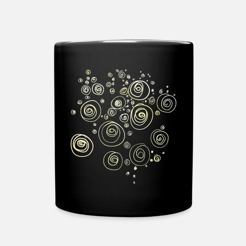 Coquillages / Spirales Abstrait - Mug uni - noir
