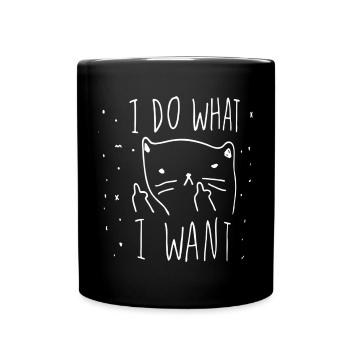 Illustration de motivation de chat fantaisiste - Mug uni - noir - Devant