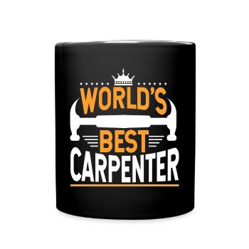 Carpenters Shirt World's Best Carpenter Gift Tee - Full Colour Mug - black - Front