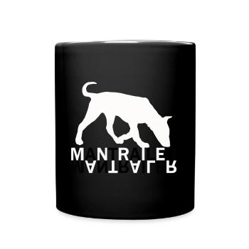Mantrailer Hund Hunde - Tasse einfarbig - Schwarz - Vorne