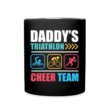 Triathlon Fan - Tasse einfarbig - Schwarz - Vorne
