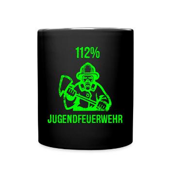 Jugendfeuerwehr Feuerwehrmann Feuerwehr Geschenk - Tasse einfarbig - Schwarz - Vorne