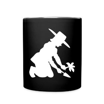 Garten - Pflanzen - Gartenarbeit - Tasse einfarbig - Schwarz - Vorne