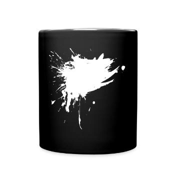 Fleck Bürste Klecks Vektor Design Neu - Tasse einfarbig - Schwarz - Vorne