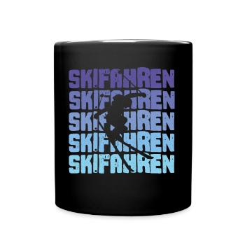 Ski ski ski - Mug uni - noir - Devant