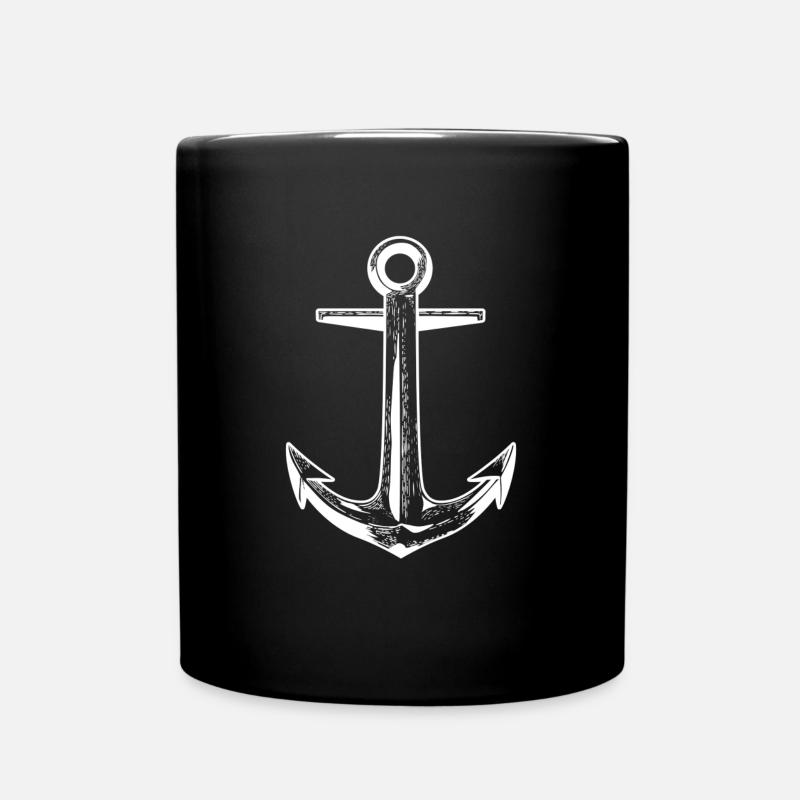 Anker - Tasse einfarbig - Schwarz