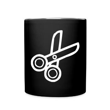 Scissors for cutting - Full Colour Mug - black - Front