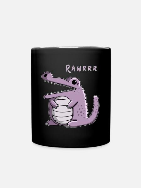 Rawrrr Kroko I Krodil Monster Fun Geschenk I Manga - Tasse einfarbig - Schwarz