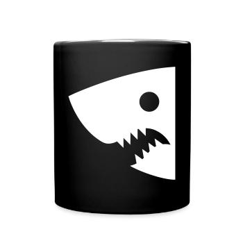 Hai Kopf - Tasse einfarbig - Schwarz - Vorne