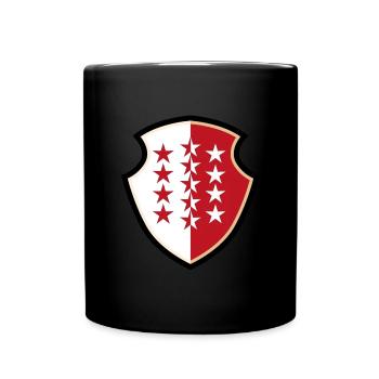 Bouclier Valaisan - Tasse einfarbig - Schwarz - Vorne