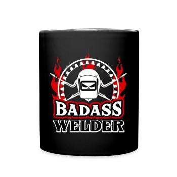 Badass Schweißer - Tasse einfarbig - Schwarz - Vorne