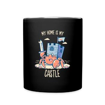 My Home is My Castle - Hermit Crab - Full Colour Mug - black - Front