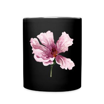 flower pink - Full Colour Mug - black - Front