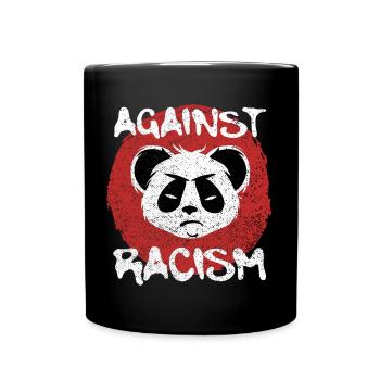 Against Racism – Gegen Rassismus - Full Colour Mug - black - Front