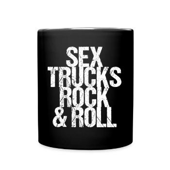 Sex Trucks Rock'n'Roll Sexy Truck Driver Geschenk - Tasse einfarbig - Schwarz - Vorne