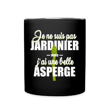 Je ne suis pas jardinier - Mug uni - noir - Devant