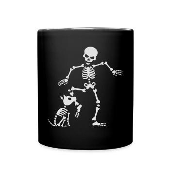 Dog like bones skeleton - Full Colour Mug - black - Front
