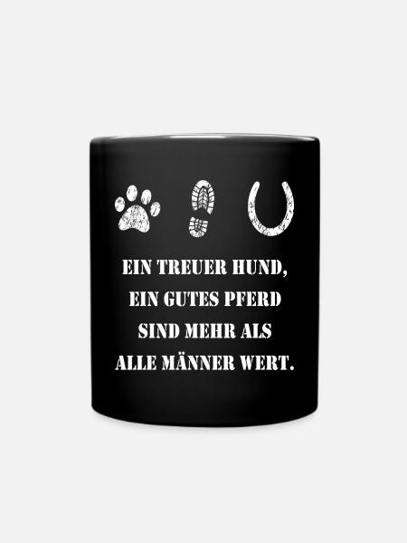 Pferdesprüche und Reitersprüche Reitsport - Tasse einfarbig - Schwarz
