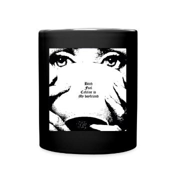 Lustig - Tasse einfarbig - Schwarz - Vorne