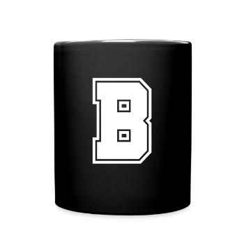 La lettre B - Mug uni - noir - Devant