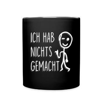 ICH HAB NICHTS GEMACHT - Tasse einfarbig - Schwarz - Vorne