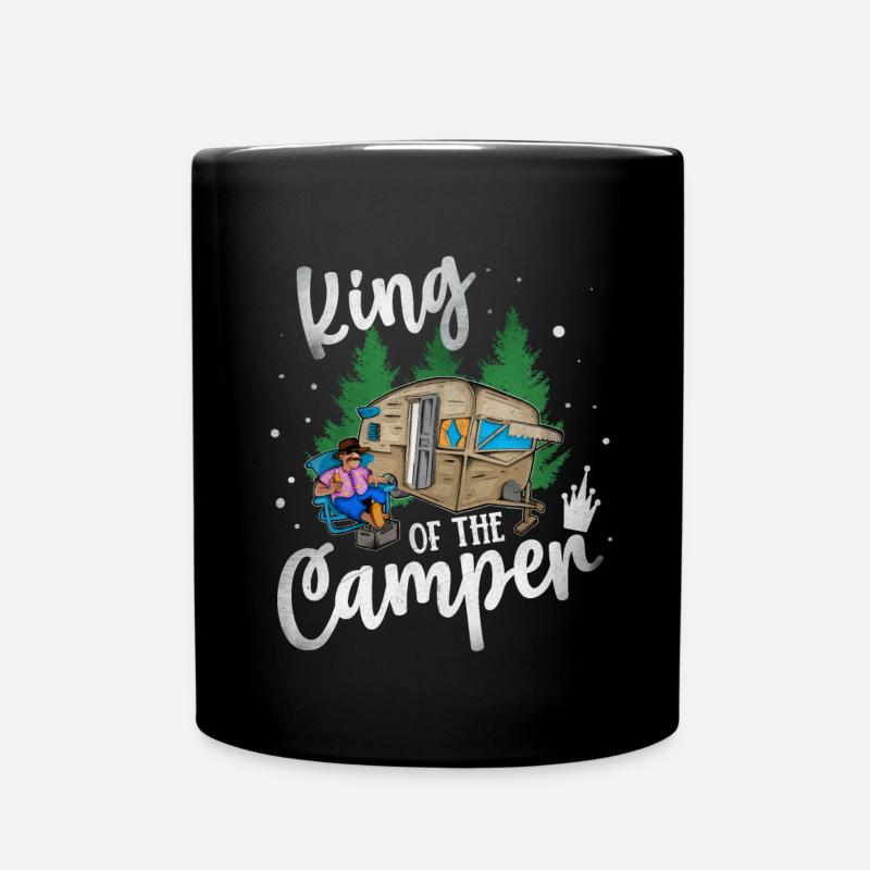 King Of The Camper - Tasse einfarbig - Schwarz