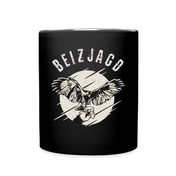 Beizjagd Falkner Falknerei falconry falcon - Tasse einfarbig - Schwarz - Vorne
