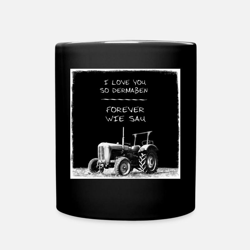 Ich liebe meinen Traktor - Tasse einfarbig - Schwarz
