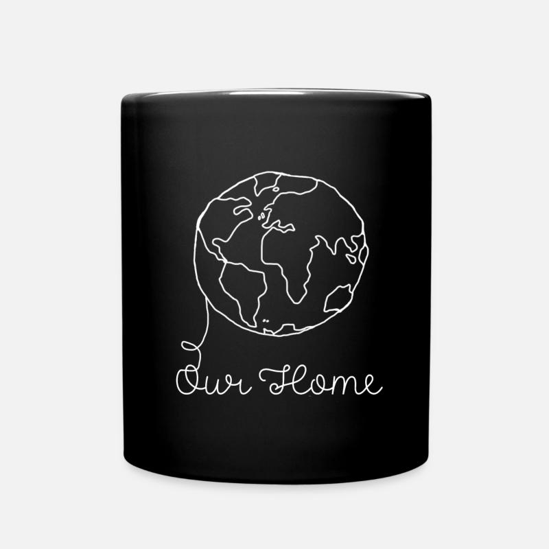 Planet Erde - Tasse einfarbig - Schwarz