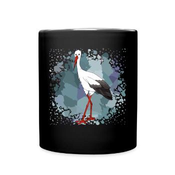 Storch - Tasse einfarbig - Schwarz - Vorne