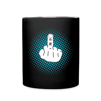 Everyone jangles on your nerves? Flip them off. - Full Colour Mug - black - Front