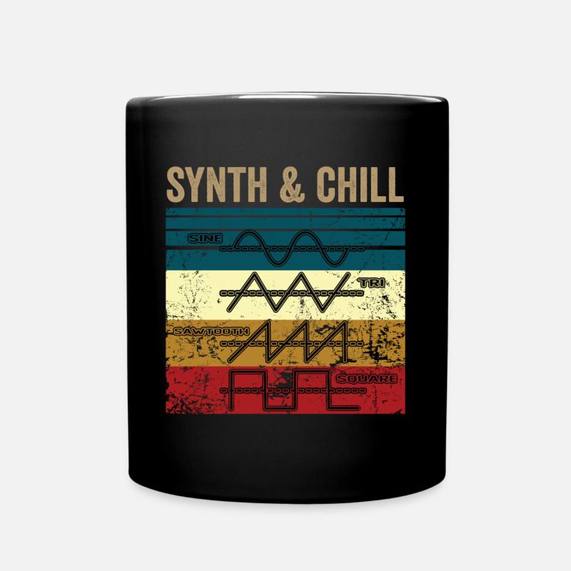 SYNTH & CHILL - Tasse einfarbig - Schwarz