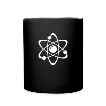 Atom geek math science chemistry - Full Colour Mug - black - Front