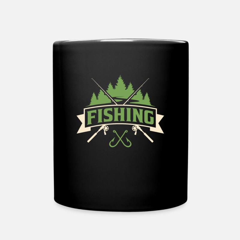 fishing fish fisher design - Mug uni - noir
