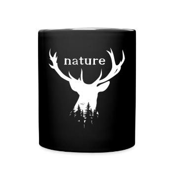 hirsch geweih deer symbol Elch elk Symbol Logo - Tasse einfarbig - Schwarz - Vorne