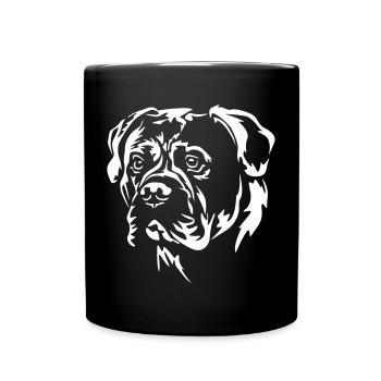 Bullmastiff head "Black Edition" - Full Colour Mug - black - Front