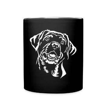 Labrador Kopf "Black Edition" - Tasse einfarbig - Schwarz - Vorne