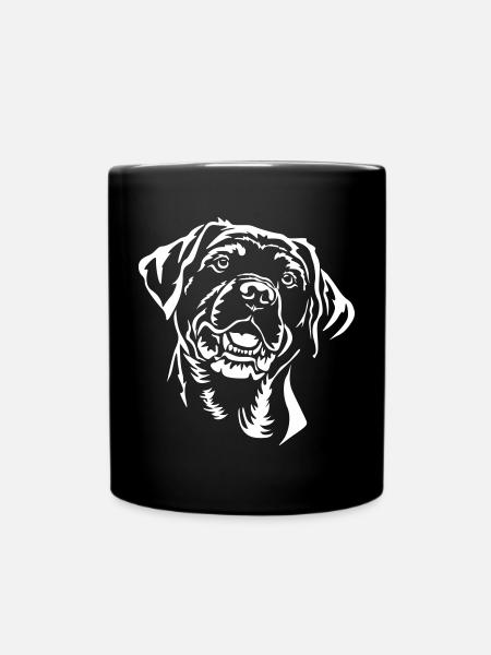 Labrador Head "Black Edition" - Full Colour Mug - black