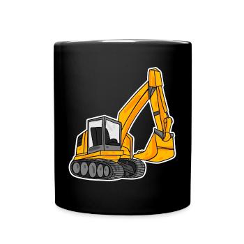 Spoon excavator excavator excavator - Full Colour Mug - black - Front