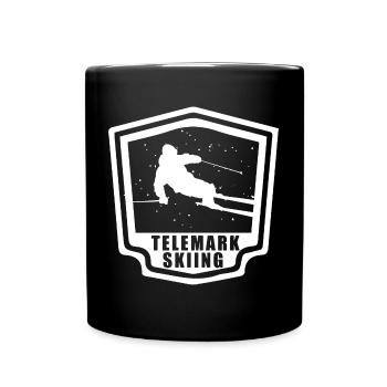 Telemark Skiing Fun Gift Winter Sports - Full Colour Mug - black - Front