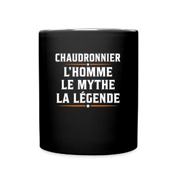 chaudronnier l'homme mythe mégende soudeur - Mug uni - noir - Devant