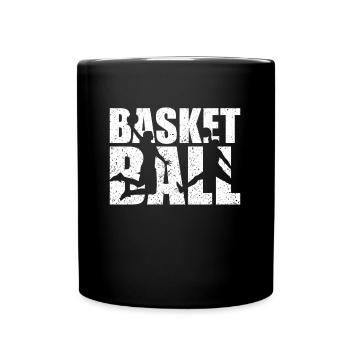 Basketball t shirt basketballer - Full Colour Mug - black - Front
