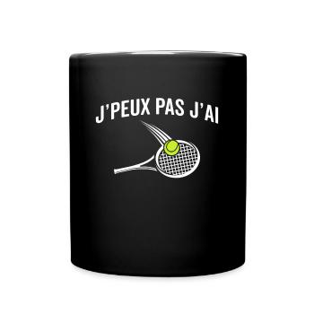 j'ai tennis - Mug uni - noir - Devant