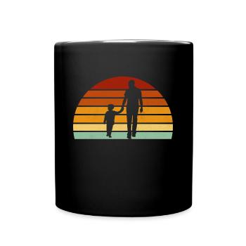 Père et fils retro cadeau papa fils - Mug uni - noir - Devant