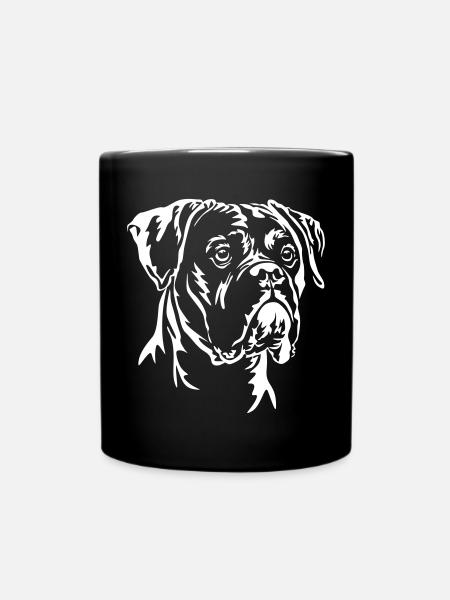 Boxer Kopf "Black Edition" - Tasse einfarbig - Schwarz